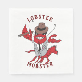 Humster Mobster 🦞 Funny Cartoon Gangster Serviette