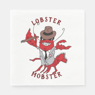 Humster Mobster 🦞 Funny Cartoon Gangster Serviette