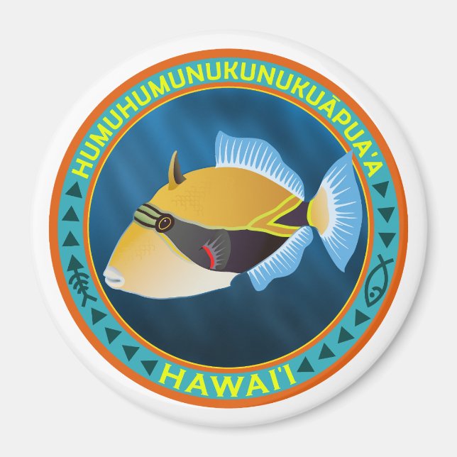 Humu Hawaii Staat Fish Magnet (Vorne)