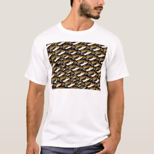 Humu Muster im Schwarzen T-Shirt