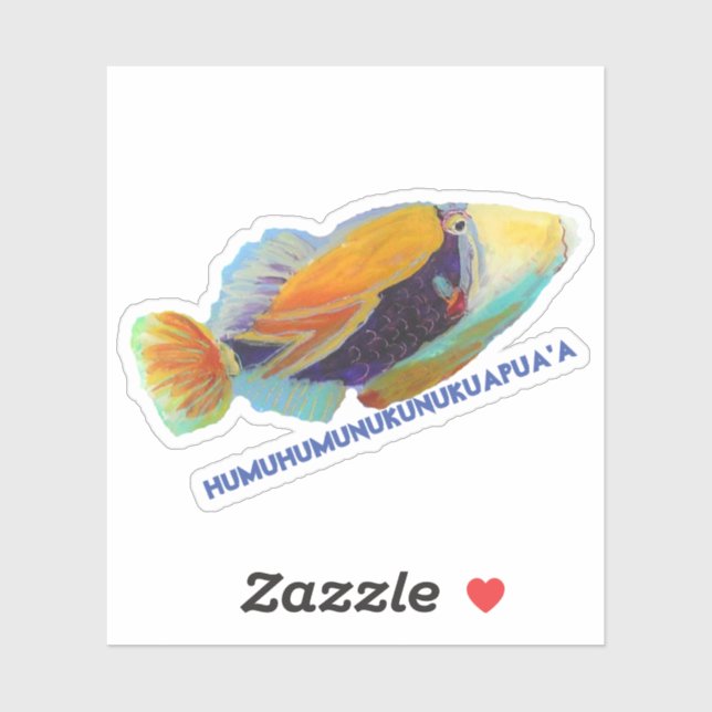 Humu Trigger Fish Hawaiian Sticker (Blatt)