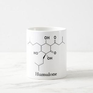 Humulon-Molekül-Chemie Bierliebhaber Tasse