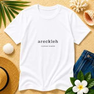 Humurer Caymanian Dialect Areckleh Personalisiert T-Shirt