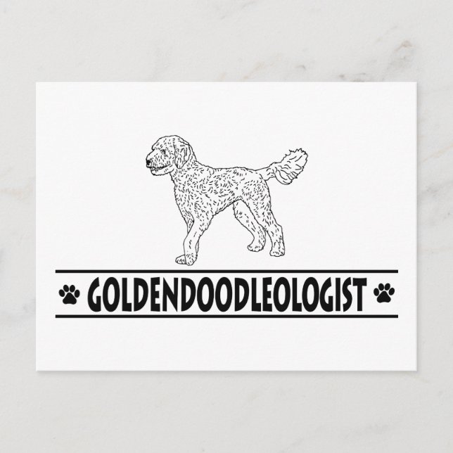 Humurer Goldendoodle Postkarte (Vorderseite)