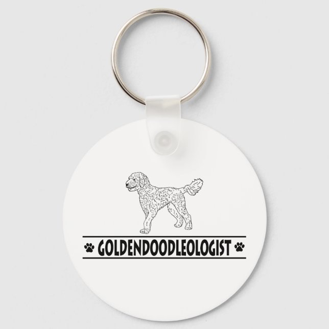 Humurer Goldendoodle Schlüsselanhänger (Vorderseite)
