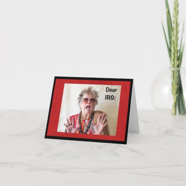 Humurer IRS LetterFolded Grußkarte Karte (Vorderseite)