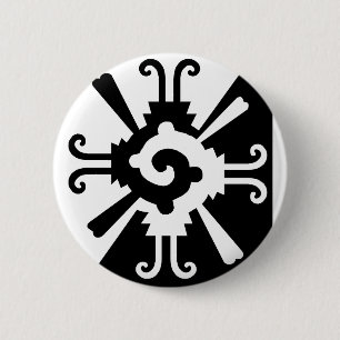 Hunab Ku-Black und White Button