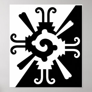 Hunab Ku-Black und White Poster