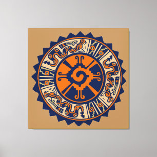 Hunab Ku Maya-Gottheit Leinwanddruck