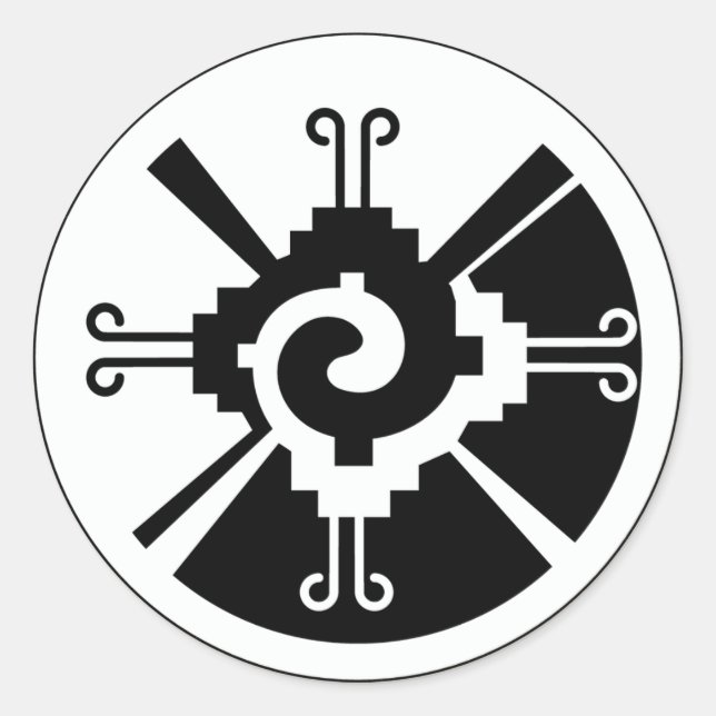 Hunab Ku - Mayan Deity Runder Aufkleber (Vorderseite)