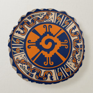 Hunab Ku Mayan-Wurfkissen Rundes Kissen