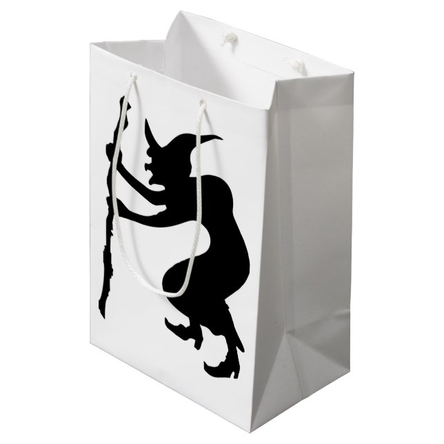 HUNCHBACK HALLOWEEN WITCH MITTLERE GESCHENKTÜTE (Vorderseite Schrägansicht)
