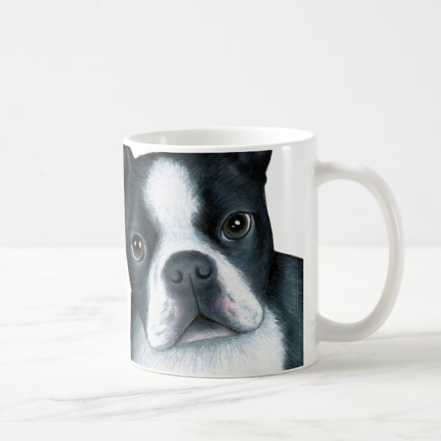 Hund 128 Boston Terrier Tasse (Rechts)