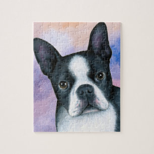 Hund 128 color Boston Terrier Puzzle