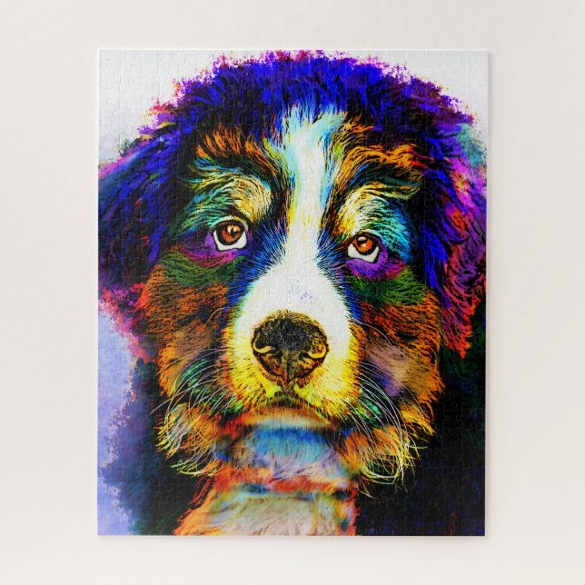 Hund 157 Multicolor Berner Berg Puzzle (Vertikal)