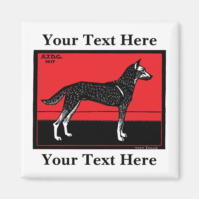 Hund (1917) Julie de Graag Magnet (Vorne)