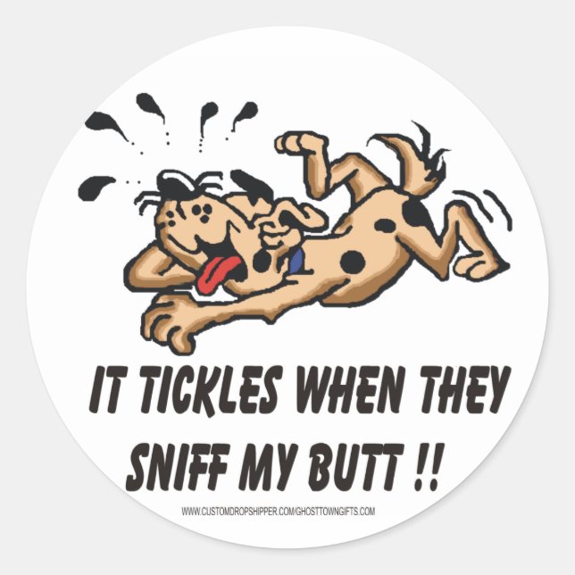 Hund 1 runder aufkleber (Vorderseite)