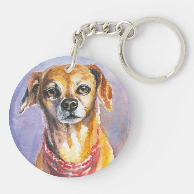 Hund 2 schlüsselanhänger (Rückseite)