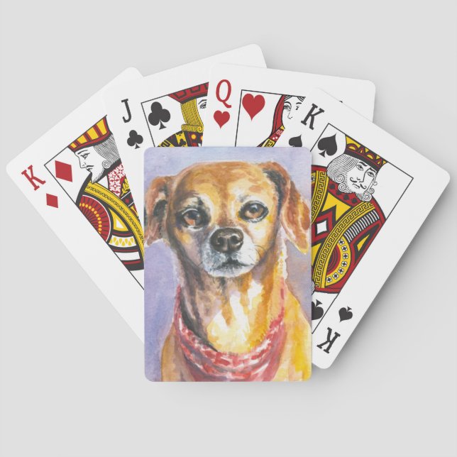 Hund 2 spielkarten (Rückseite)
