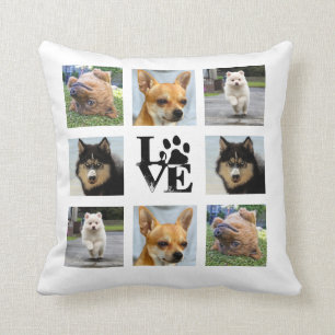 Hund 8 Foto Instagram Collage Kissen