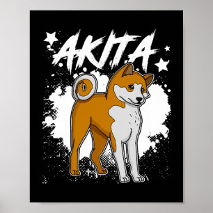 Hund Akita Mama Hund Redewendungen Züchter 33 Poster