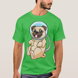 Hund als Astronaut im Weltraum T-Shirt