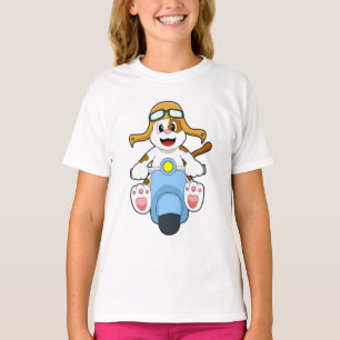 Hund als Biker mit Scooter.PNG T-Shirt