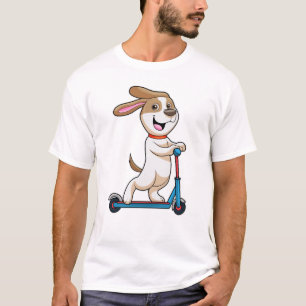 Hund als Biker mit Scooter T-Shirt