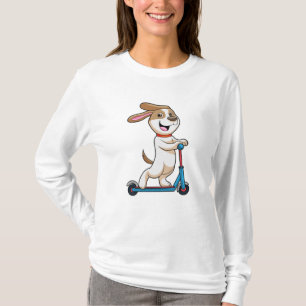 Hund als Biker mit Scooter T-Shirt