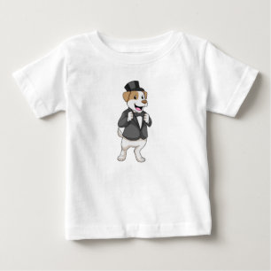 Hund als Bräutigam mit Band Baby T-shirt