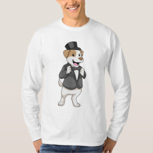 Hund als Bräutigam mit Schleife T-Shirt