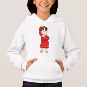 Hund als Feuerwehrmann mit Helmet Hoodie