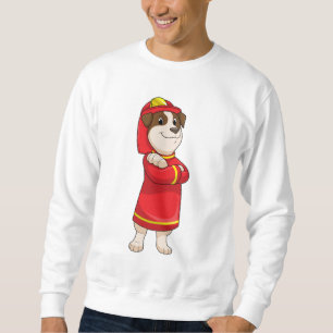 Hund als Feuerwehrmann mit Helmet Sweatshirt