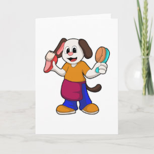 Hund als Friseur mit Razor Karte