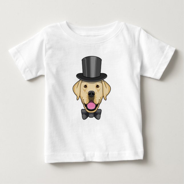 Hund als Groom mit Bow Baby T-shirt (Vorderseite)