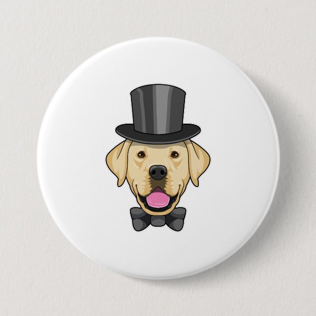 Hund als Groom mit Bow Button (Vorderseite)