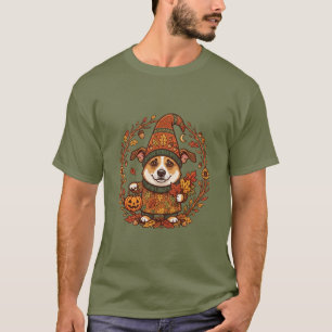 Hund als Herbstgarten-Zwerg T-Shirt