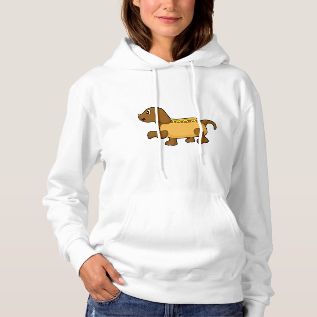 Hund als Hotdog Hoodie (Vorderseite)