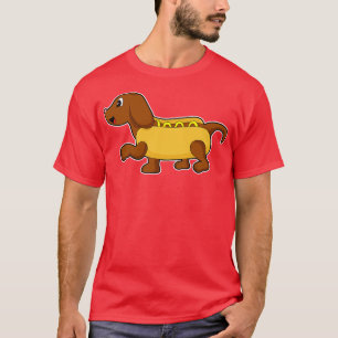 Hund als Hotdog T-Shirt