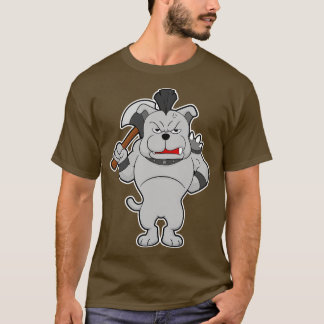 Hund als Krieger mit Ax T-Shirt