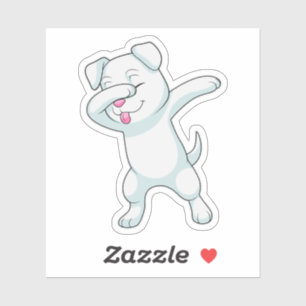 Hund am Hip Hop Dance Dab Aufkleber