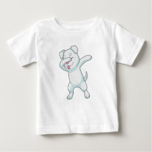 Hund am Hip Hop Dance Dab Baby T-shirt
