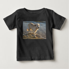 Hund am Strand Baby T-shirt
