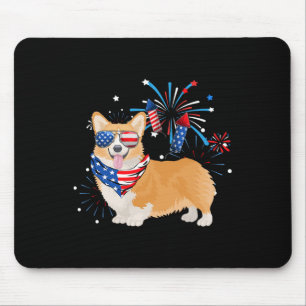 Hund Amerikanisch Usa-Flagge 4. Juli Männer Frauen Mousepad