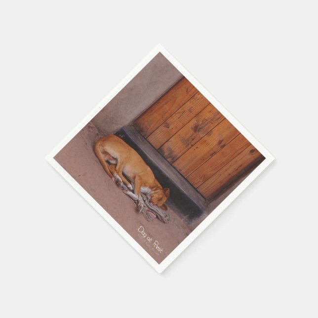 Hund an der Erholung Serviette (Ecke)