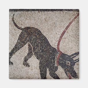 Hund an der Leine aus Pompeji Magnet