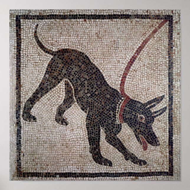 Hund an der Leine aus Pompeji Poster (Vorne)