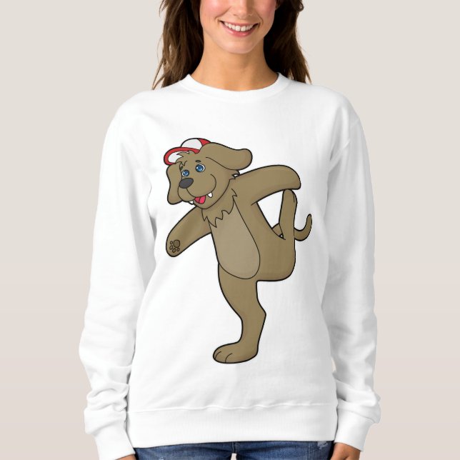 Hund an der Yoga-Fitness Sweatshirt (Vorderseite)