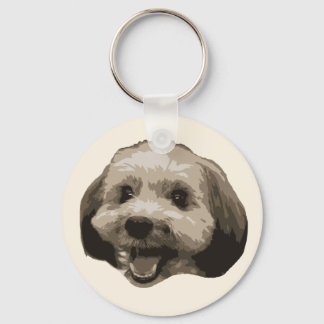 Hund-Anhänger mit lächelndem Gesicht Schlüsselanhänger