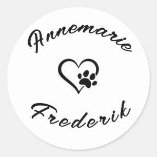 Hund Animal Lover Runder Aufkleber